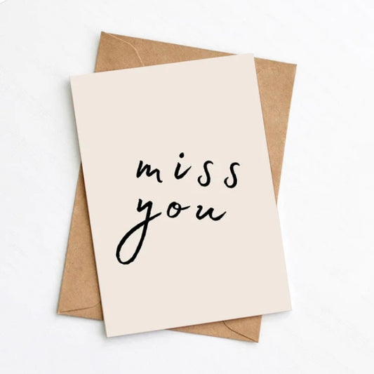 Miss You Card