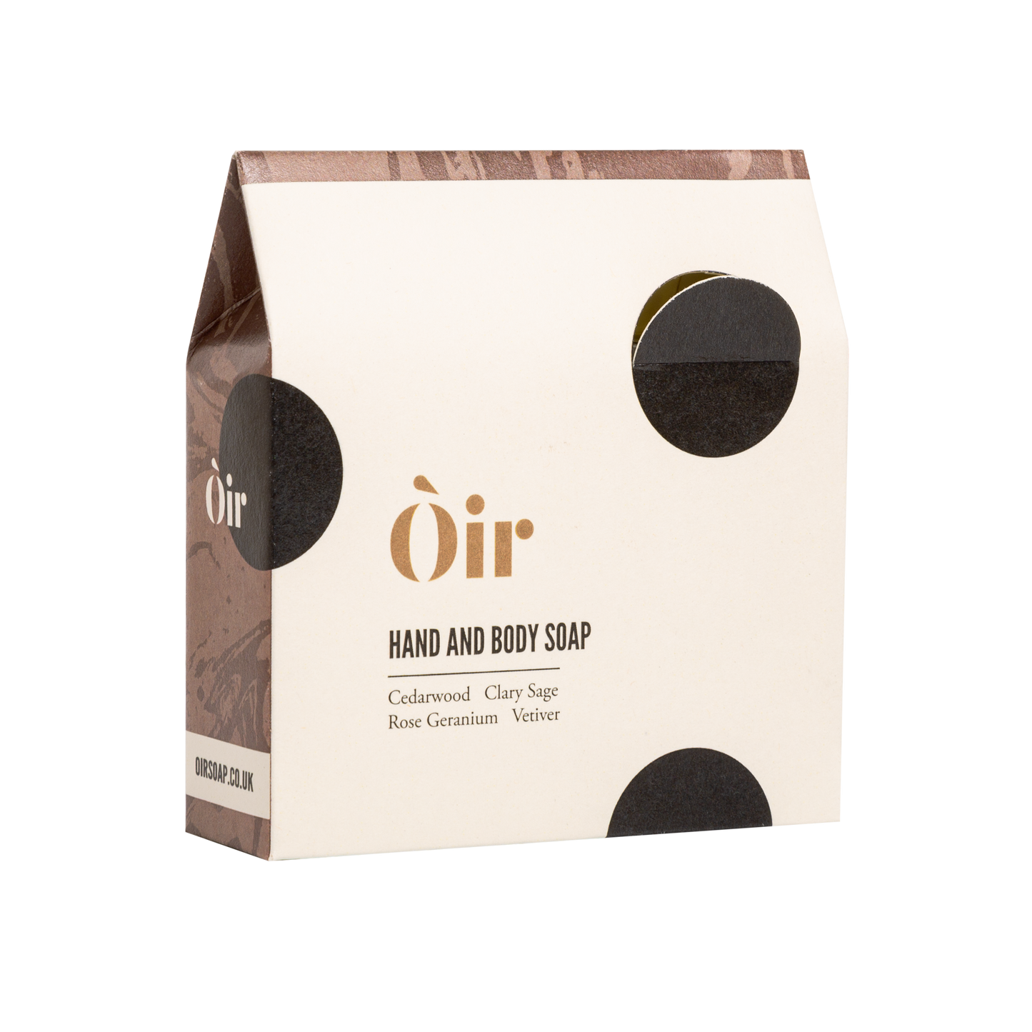 ÒIR Soap - Cedarwood, Clary Sage, Rose, Geranium, Vetiver