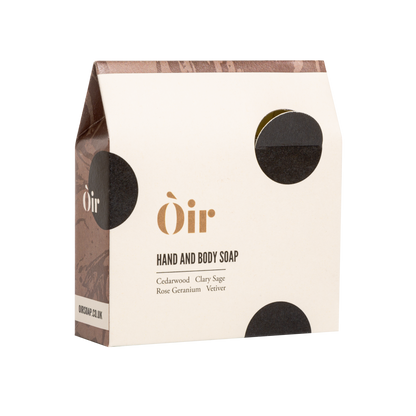 ÒIR Soap - Cedarwood, Clary Sage, Rose, Geranium, Vetiver