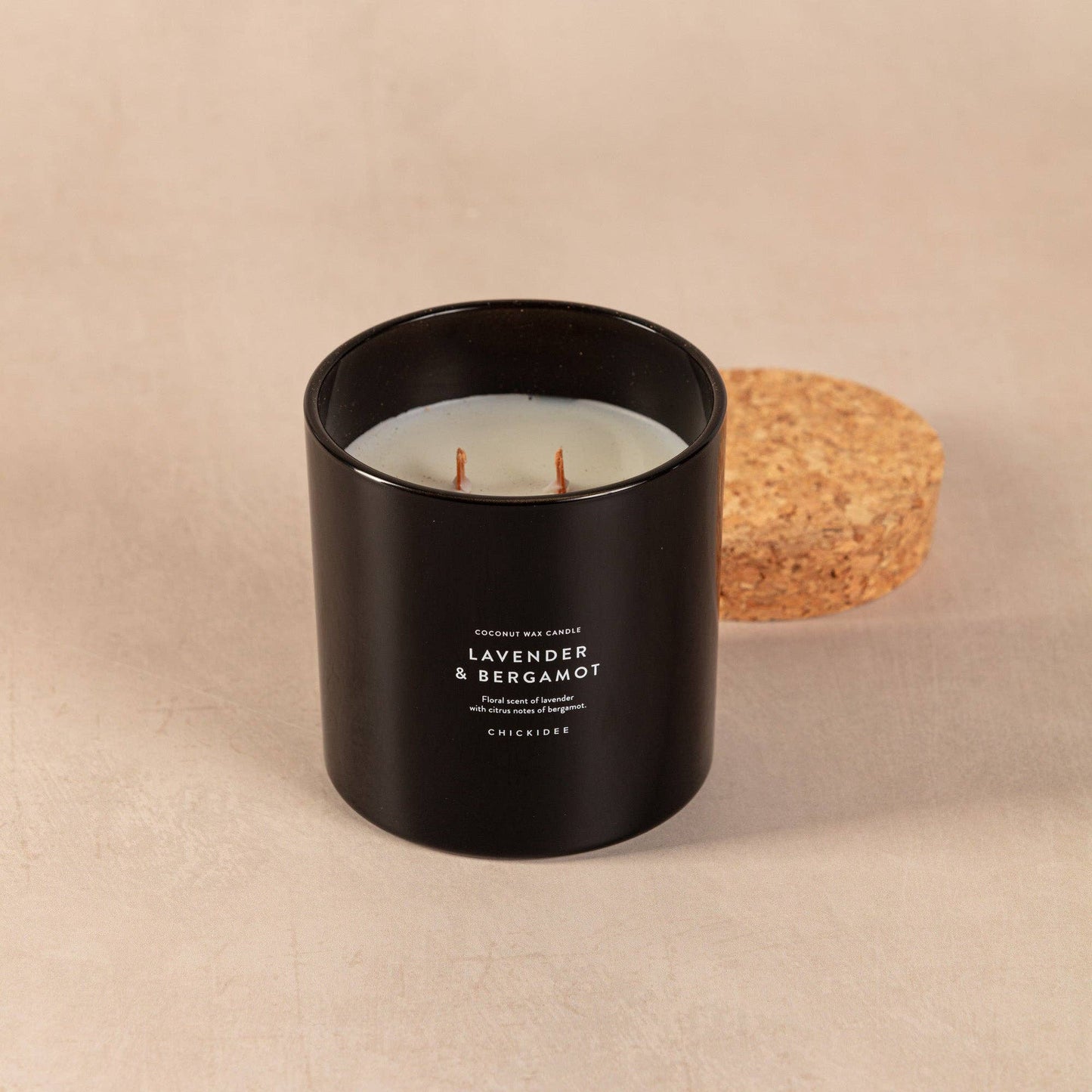 Lavender & Bergamot Scented Noir Candle