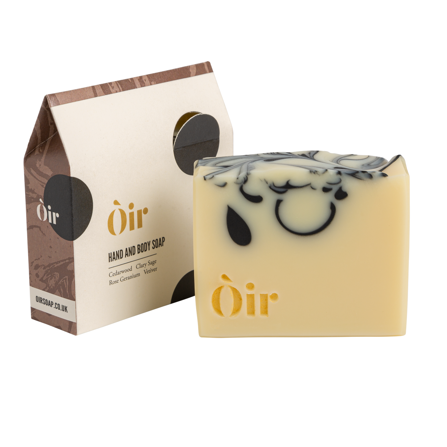 ÒIR Soap - Cedarwood, Clary Sage, Rose, Geranium, Vetiver